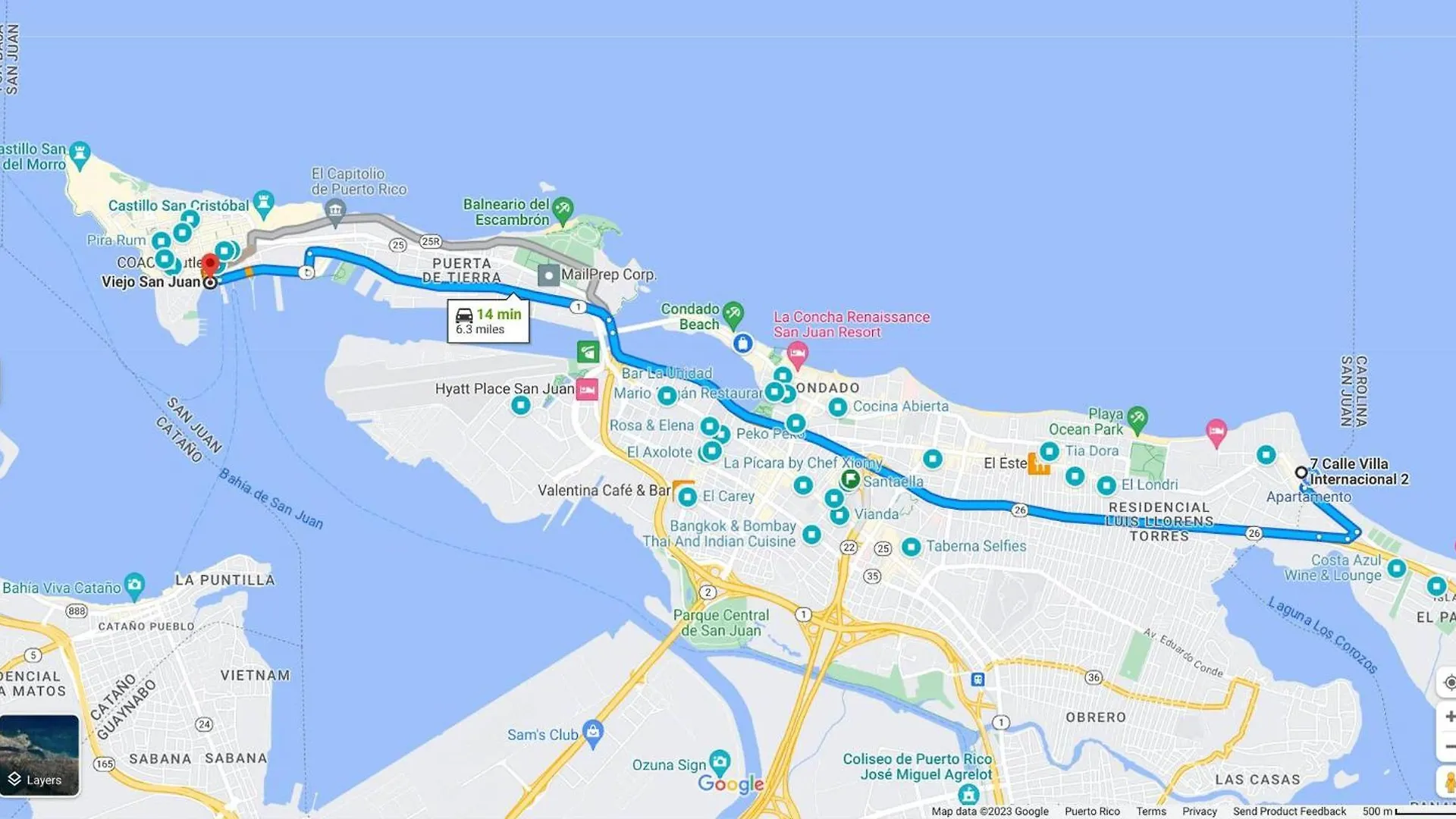 San Juan Apartment Steps Away From The Beach